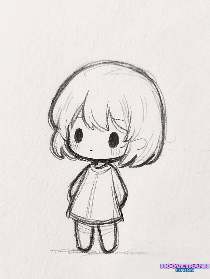 mẫu vẽ tranh chibi nhân vật