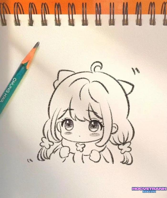 mẫu vẽ tranh chibi nổi bật