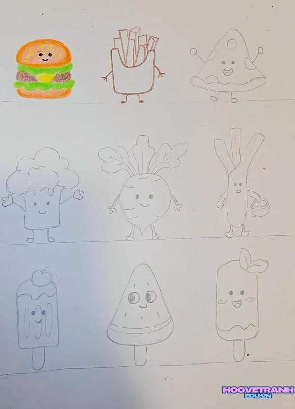 mẫu vẽ tranh cho bé học vẽ