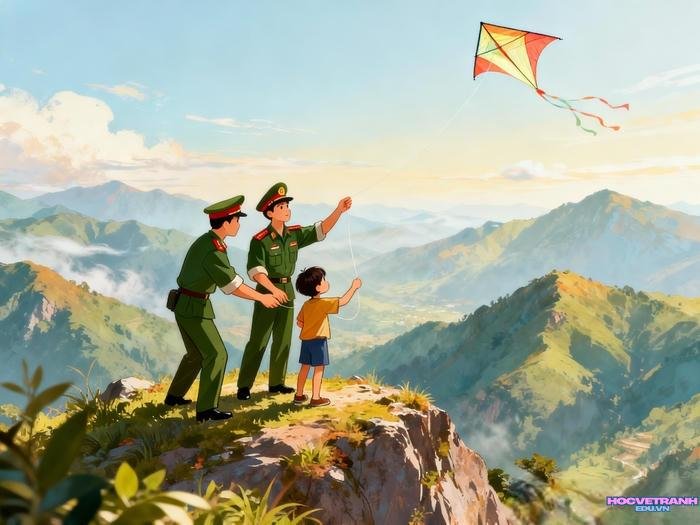 mẫu vẽ tranh chú bộ đội đẹp cực