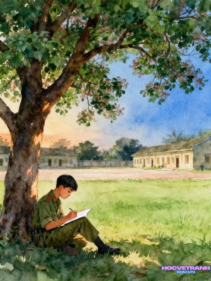 mẫu vẽ tranh chú bộ đội đơn giản