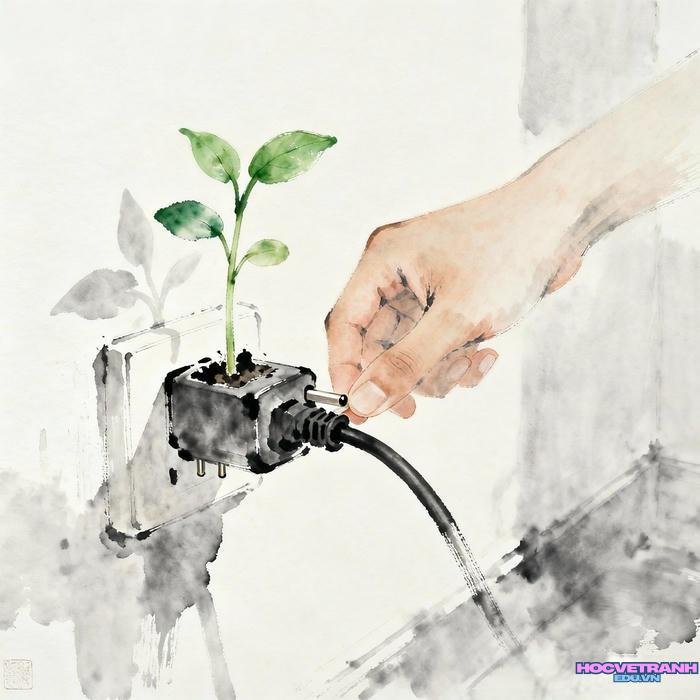 mẫu vẽ tranh chủ đề tiết kiệm năng lượng chọn lọc