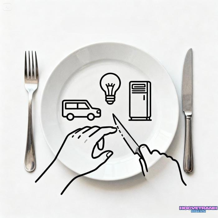 mẫu vẽ tranh chủ đề tiết kiệm năng lượng đơn giản