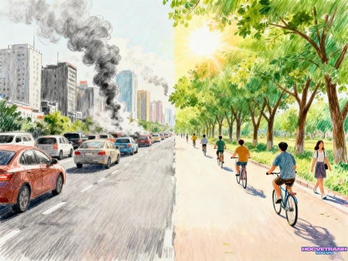 mẫu vẽ tranh chủ đề tiết kiệm năng lượng phổ biến