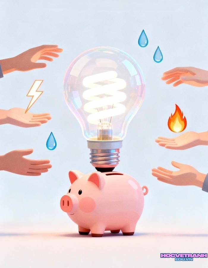 mẫu vẽ tranh chủ đề tiết kiệm năng lượng sáng tạo