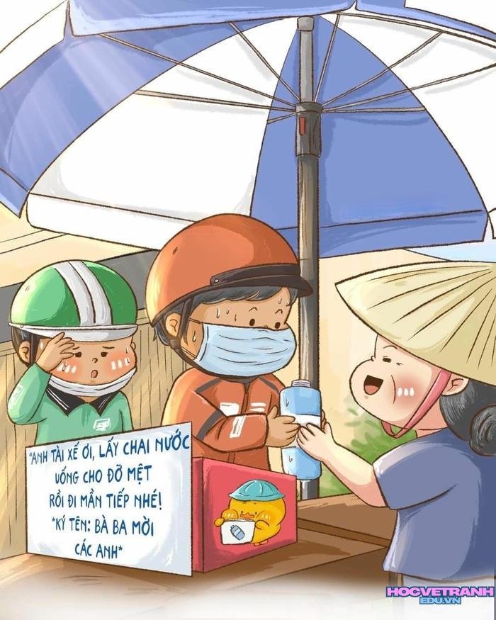 mẫu vẽ tranh chủ đề yêu thương con người phổ biến