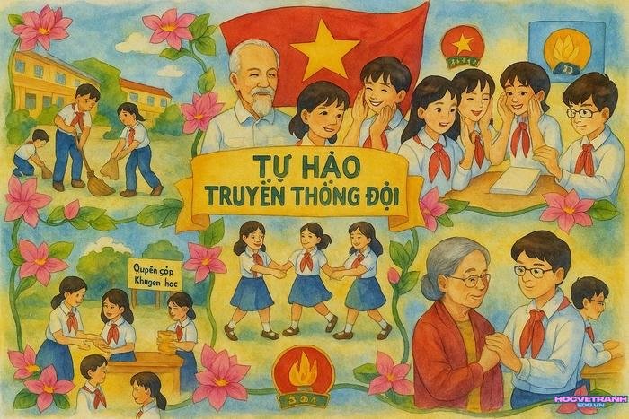 mẫu vẽ tranh cổ động dễ vẽ