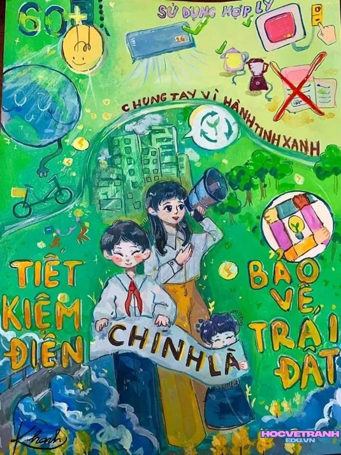 mẫu vẽ tranh cổ động đẹp