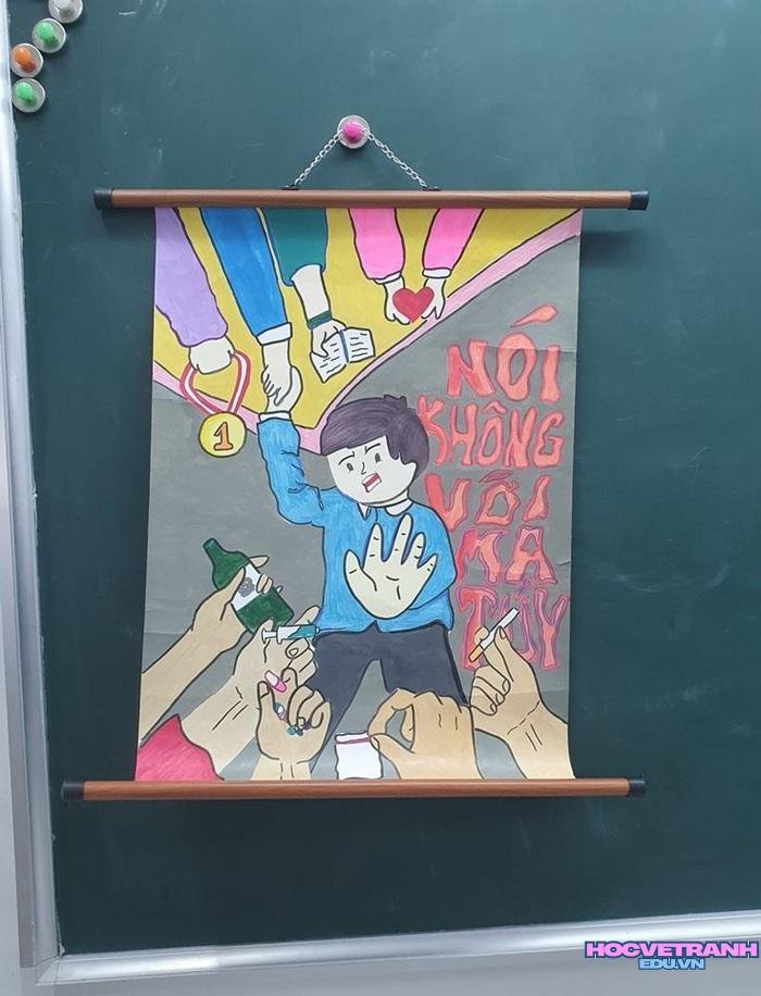 mẫu vẽ tranh cổ động học sinh
