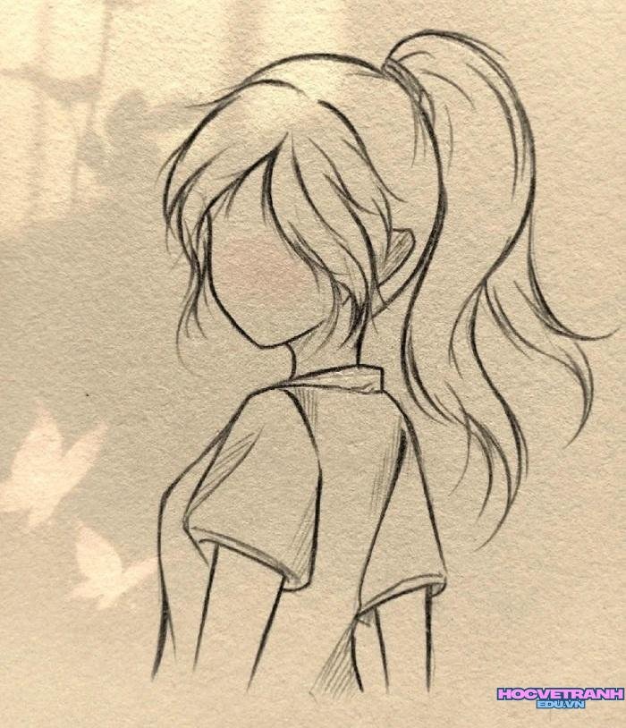 mẫu vẽ tranh cô gái dịu dàng