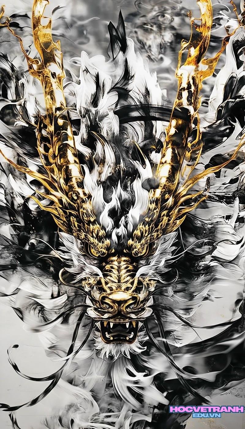 mẫu vẽ tranh con rồng chất