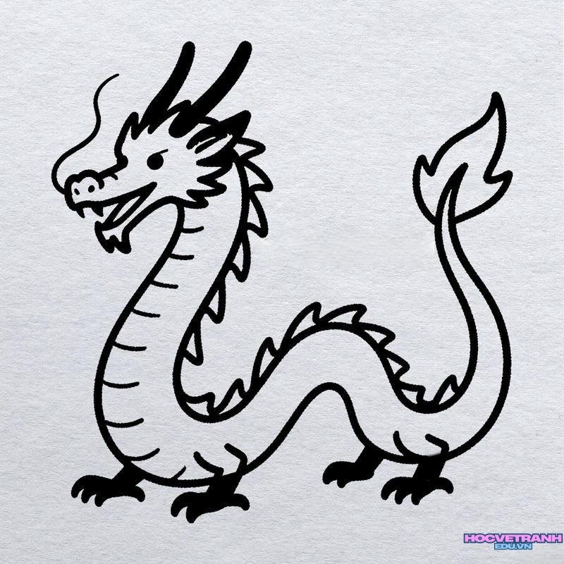 mẫu vẽ tranh con rồng hay