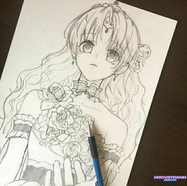 mẫu vẽ tranh công chúa đẹp