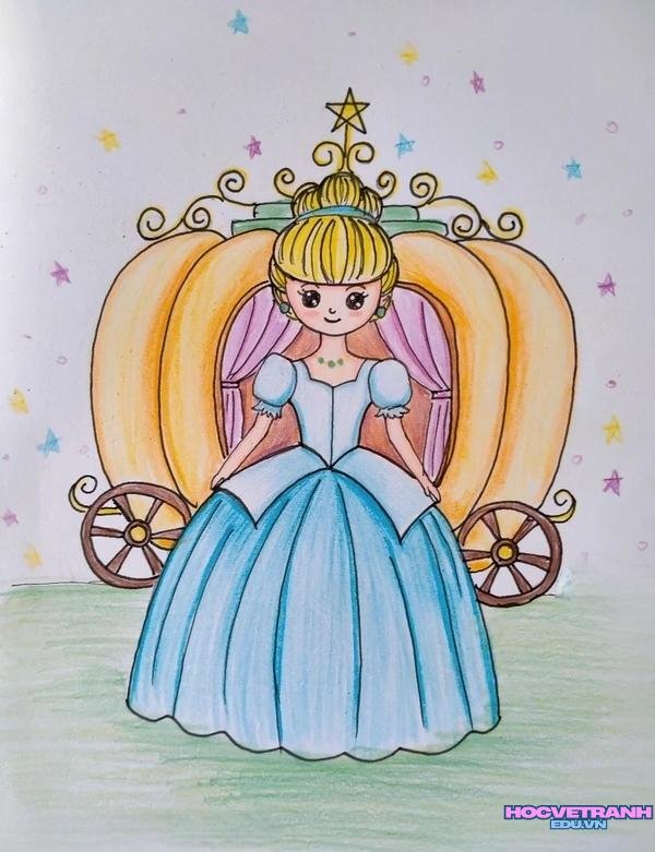 mẫu vẽ tranh công chúa lung linh