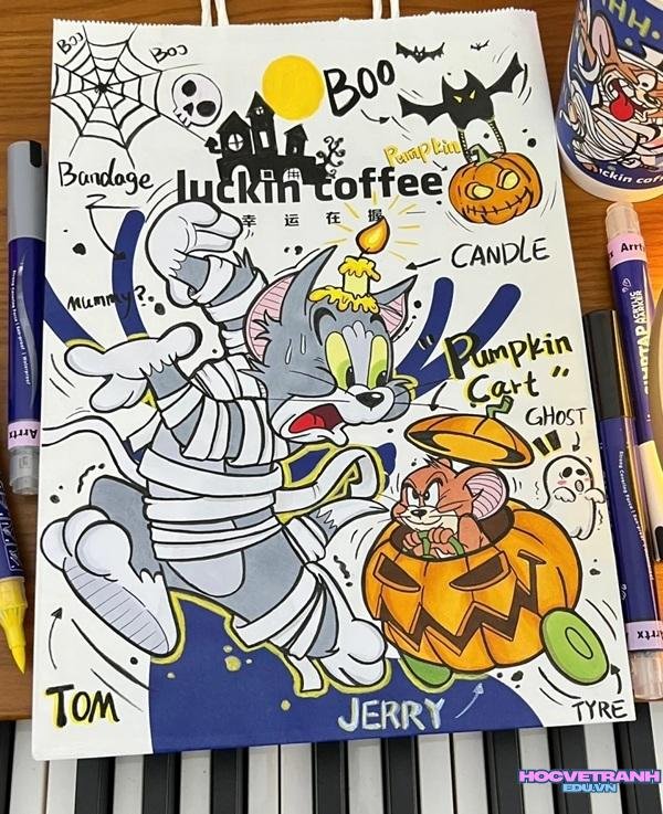 mèo tom và halloween