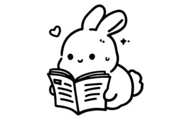 thỏ con đọc sách