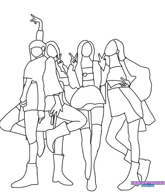 tô màu tranh blackpink chibi