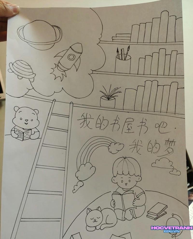 tranh bạn bè cùng học