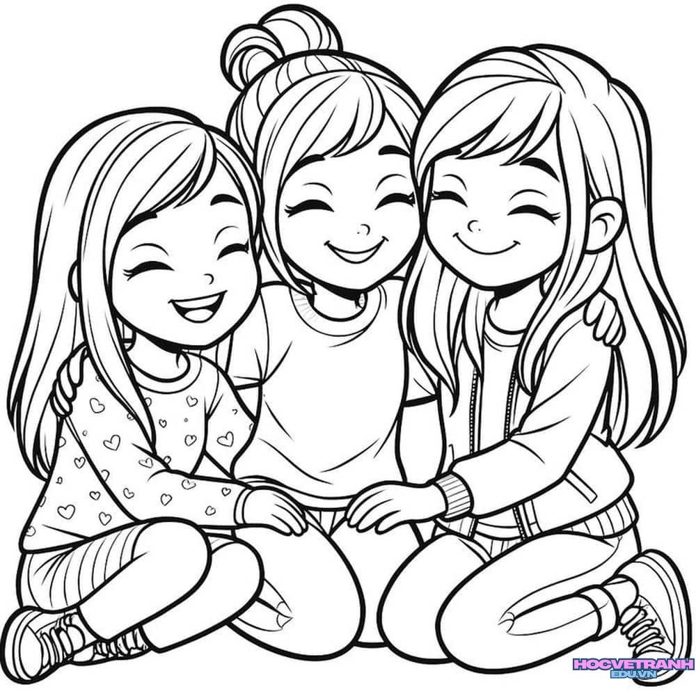 tranh blackpink tô màu chibi
