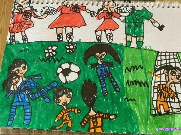 tranh bóng đá ngoài trời