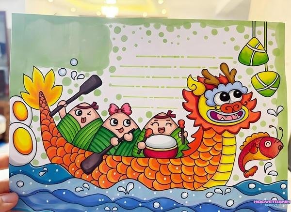 tranh các đội đua thuyền