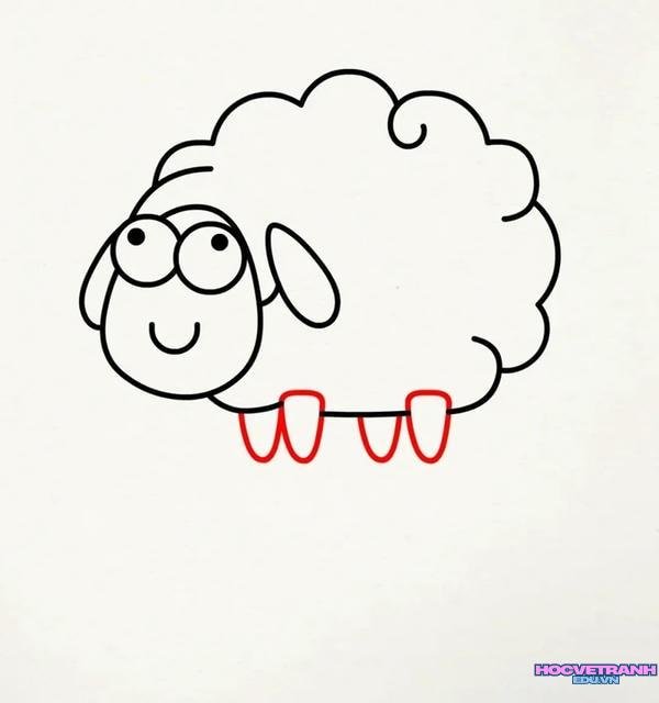 tranh chú cừu xinh