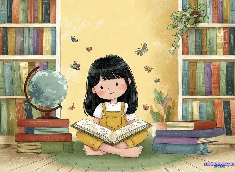 tranh cổ động đọc sách