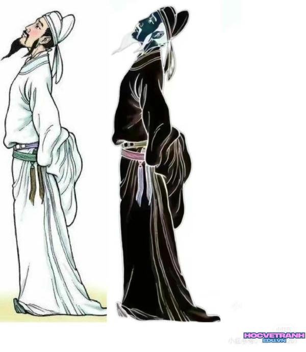 tranh cổ trang đen trắng