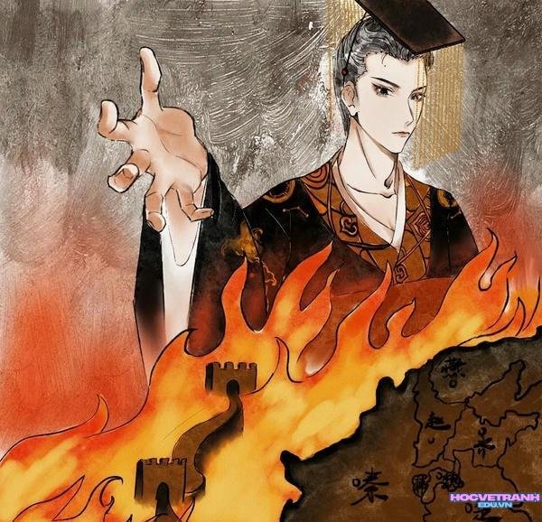 tranh cổ trang màu nước