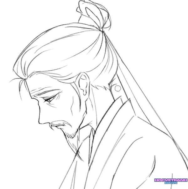 tranh cổ trang phác họa