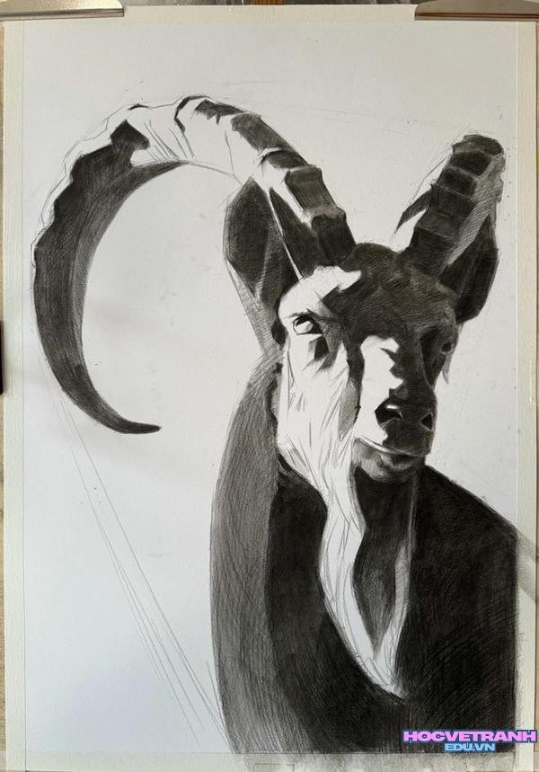 tranh dê già oai hùng