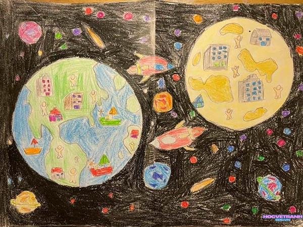 tranh điều em muốn nói về trái đất xanh