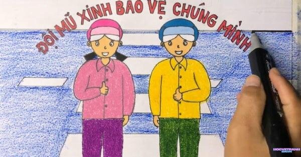 tranh đội mũ bảo hiểm