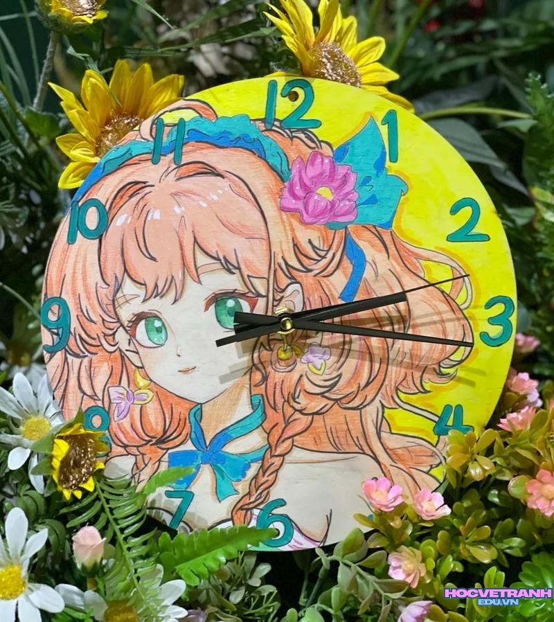 tranh đồng hồ sắc màu