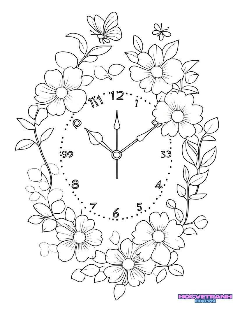 tranh đồng hồ trừu tượng