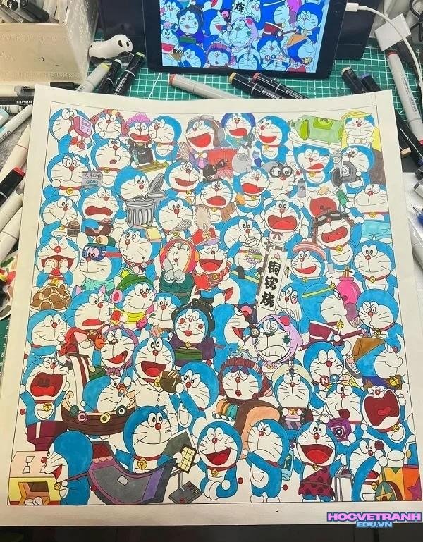 tranh doraemon sống động