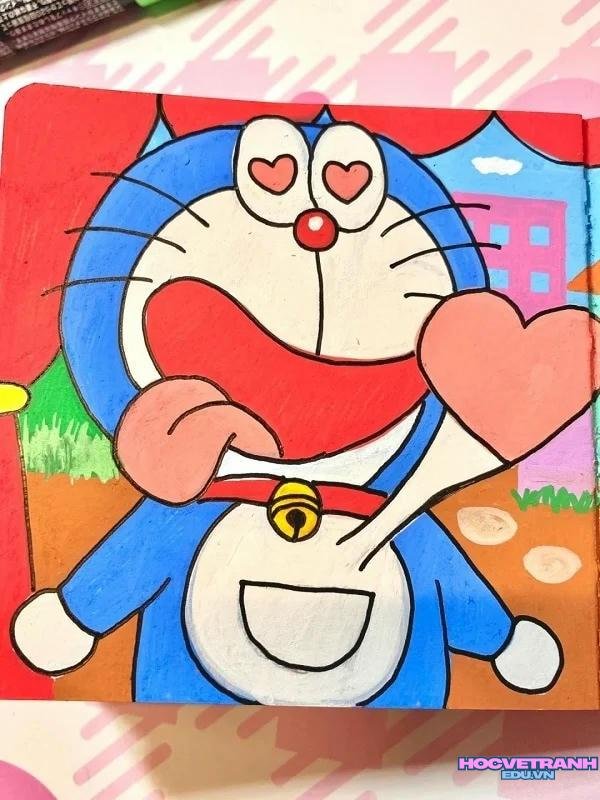 tranh doremon cười tươi