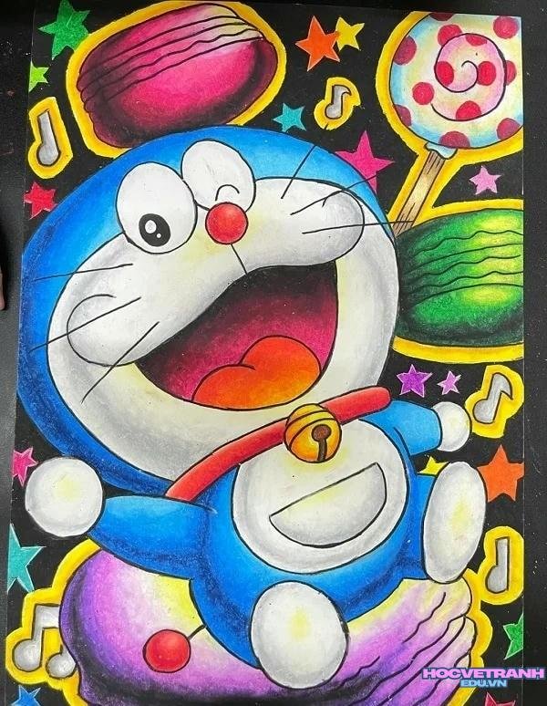 tranh doremon thám hiểm mây
