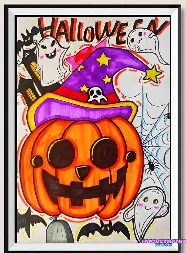 tranh halloween đáng yêu