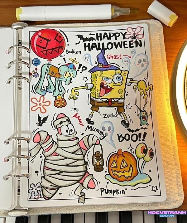 tranh halloween rùng rợn