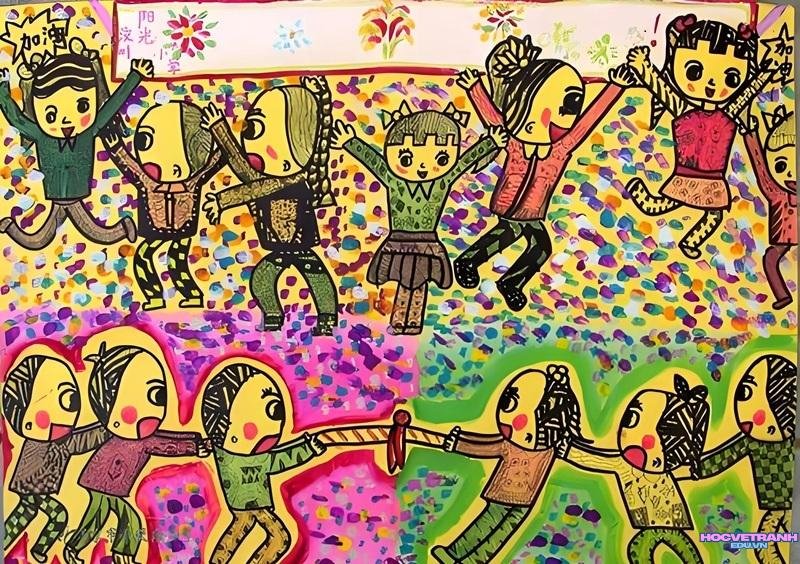 tranh hội thao kéo co