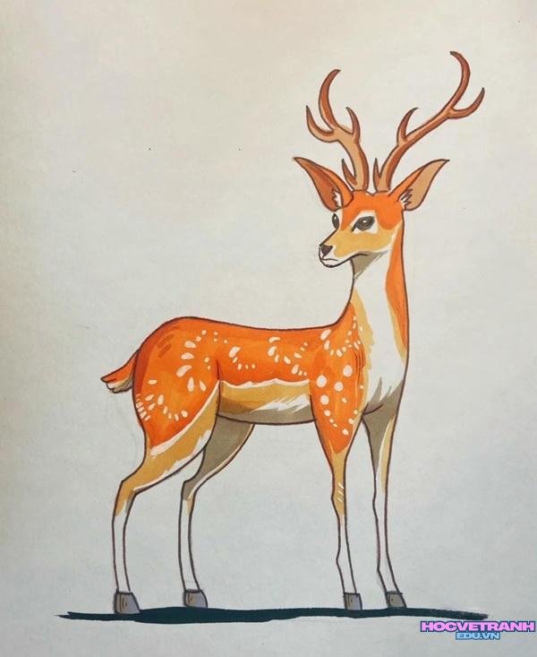 tranh hươu sao