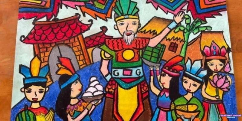tranh lễ hội màu sắc