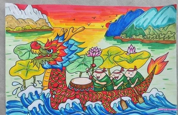 tranh náo nhiệt lễ hội