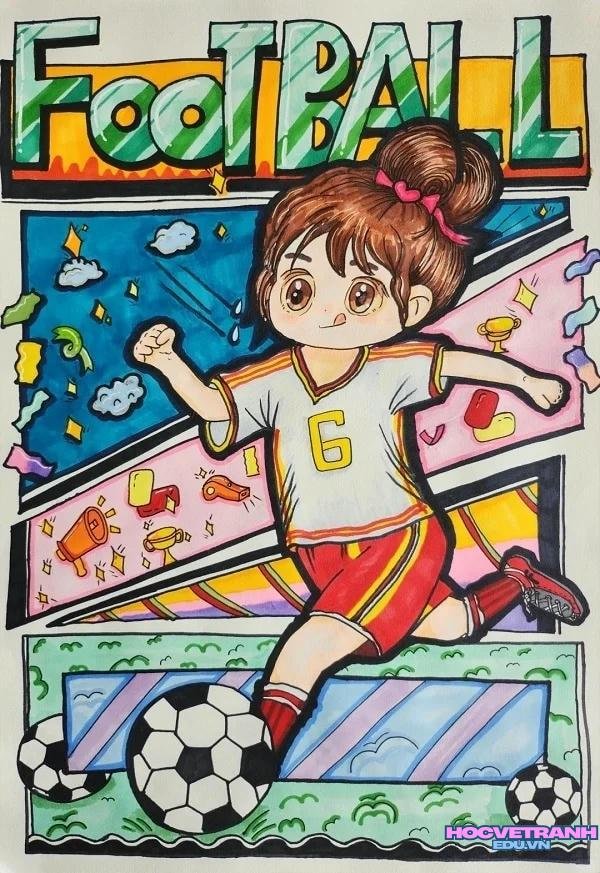 tranh nghệ thuật bóng đá