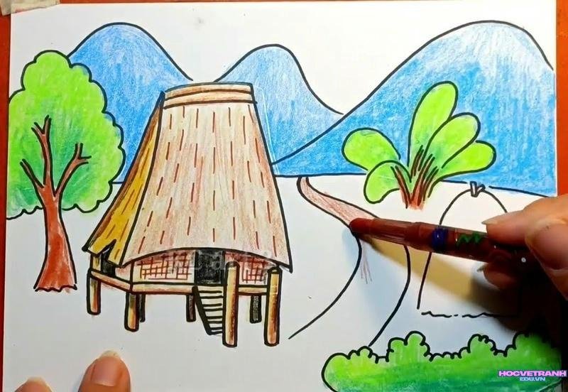 tranh nhà sàn lịch sử