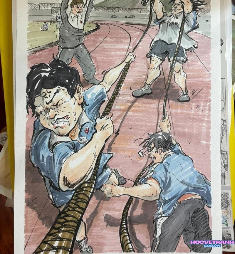 tranh nỗ lực kéo dây