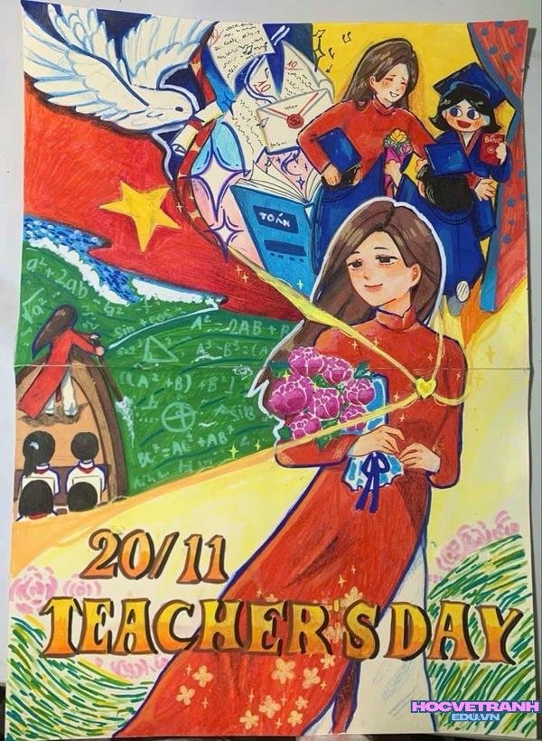 tranh nụ cười lớp học