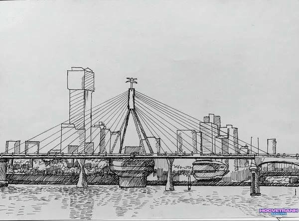 tranh phác thảo thắng cảnh