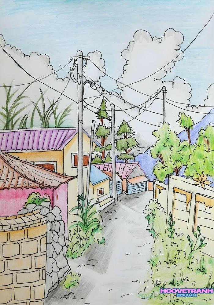 tranh phong cảnh đơn giản